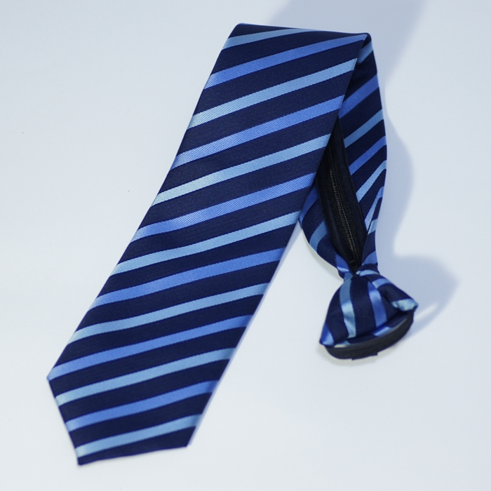 懶人領帶 免綁領帶 好看便宜 上班族 婚禮(淺藍斜紋)cpst04