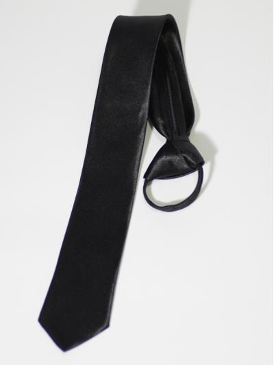 窄版細領帶  懶人領帶 免綁領帶 上班族  婚禮   (純黑)  t08