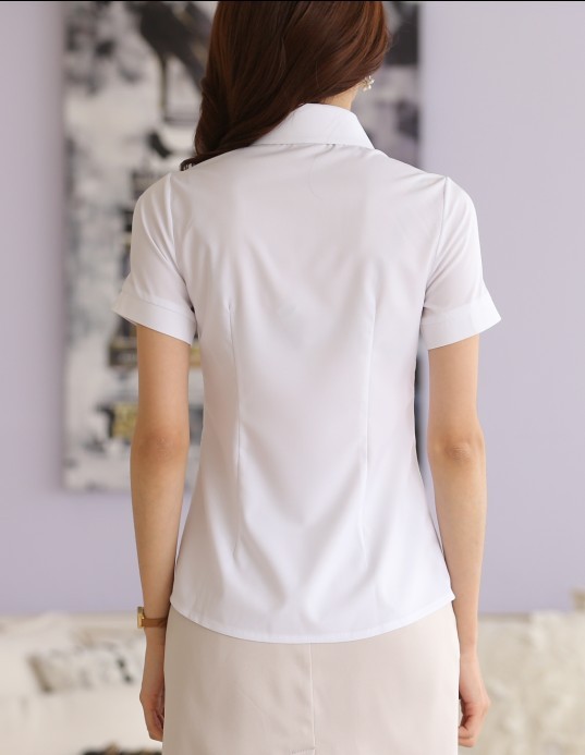 白襯衫OL套裝襯衫面試服裝(改良版  短袖)女裝制服wcps13
